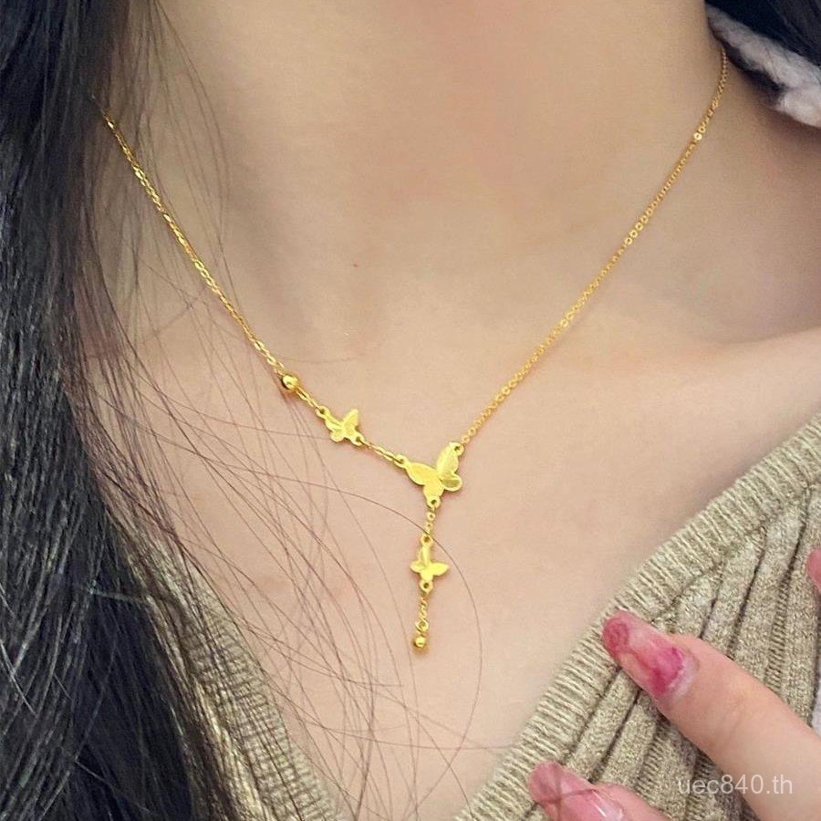 สร้อยคลาวิคอลประณีตสำหรับ 여성 จากทองคำขาว 18K ใหม่ Princess JK8S