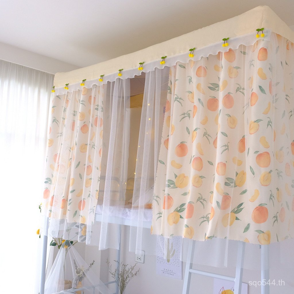 U-รูปเจ้าหญิงหอพักมุ้งกันยุงน่ารักชั้นบนสุดสองชั้นเตียงเดี่ยวเตียงนักเรียนผ้าม่าน OQ5M แรเงาหอพักติด