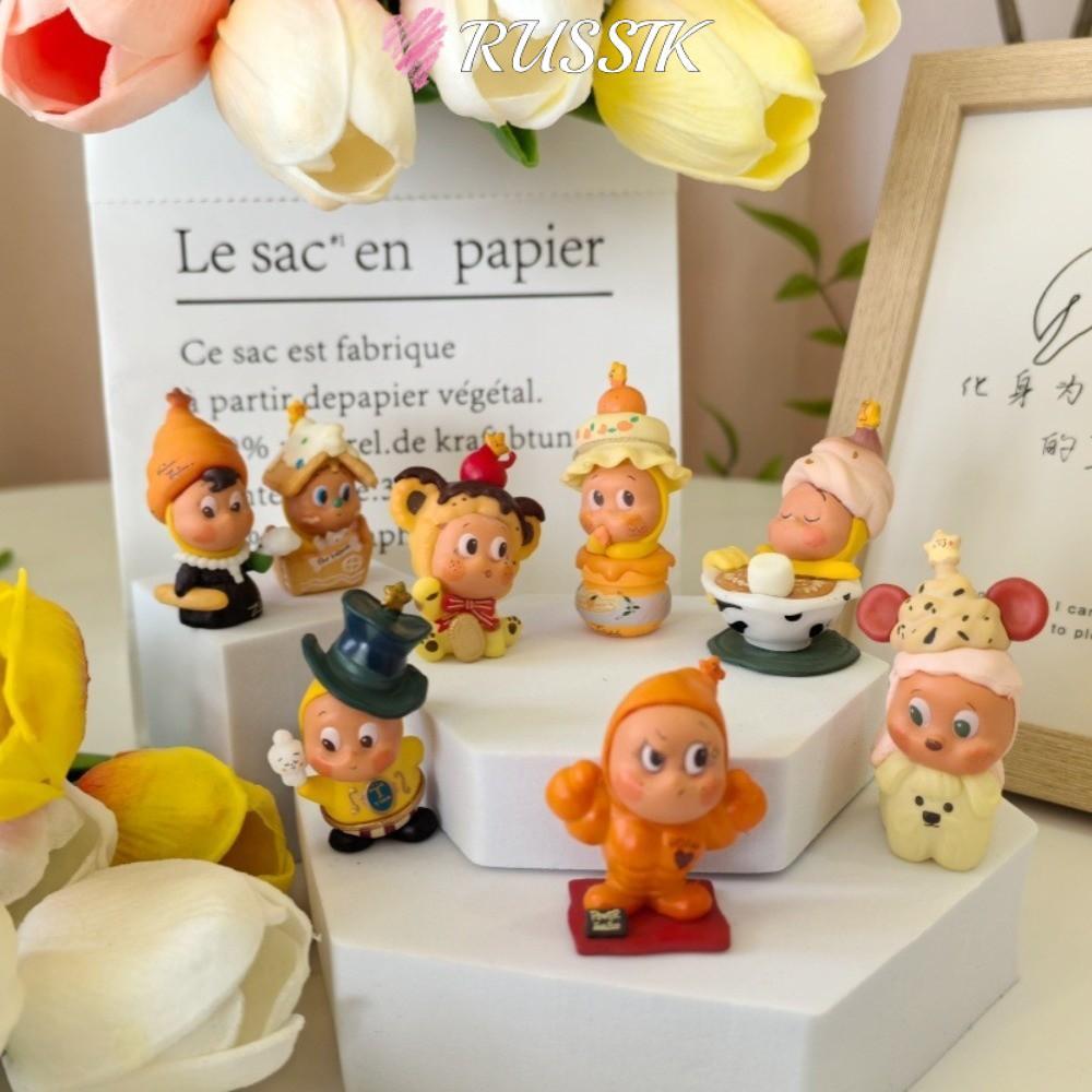 RUZSIK Twinkle Series เครื่องประดับขนาดเล็ก, POP BEAN Twinkle Savor The Moment Series กล่อง, น่ารัก POP MART ตุ๊กตาเดสก์ท็อปของขวัญ