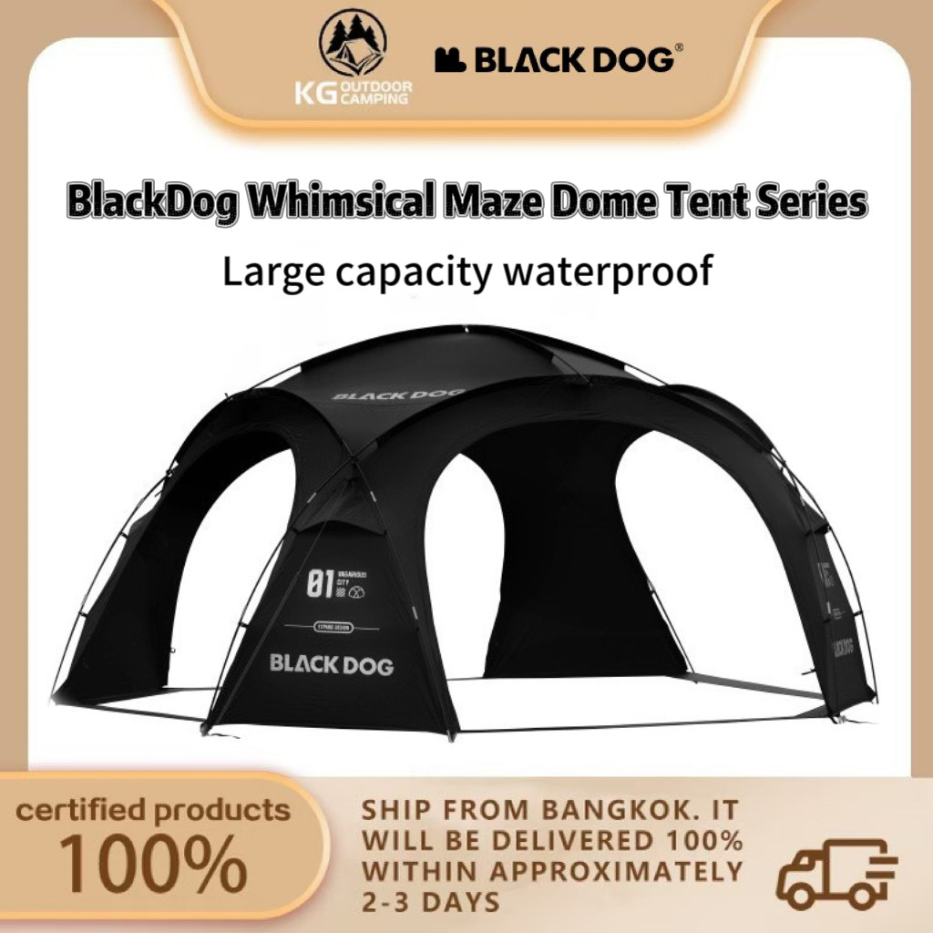 Blackdog WONDERLAND series เต็นท์ตั้งแคมป์กลางแจ้งหลายชั้นยุทธวิธีมีให้เลือกสีดําหลากหลาย