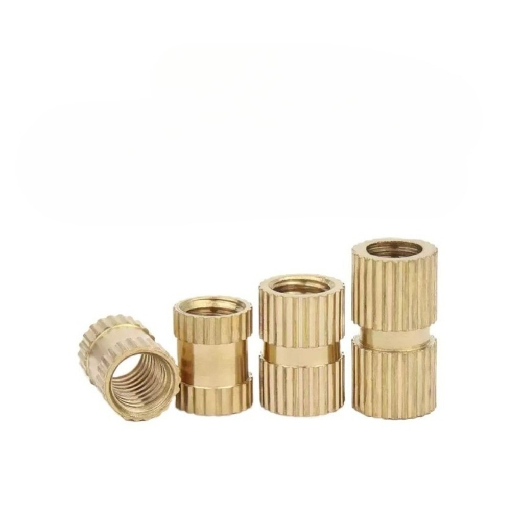 (-CWJ)Injection Molded Copper Nut Double Pass Copper Insert Knurled Insert Copper Flower Mother, Cop