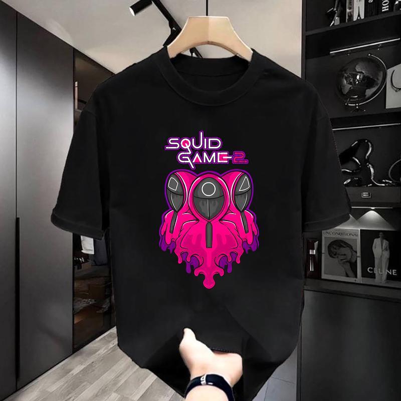 [ดีไซน์ใหม่] เสื้อยืด Black Squ-id Ga-me Season 2 ขนาด S-5XL 6 คอตตอน