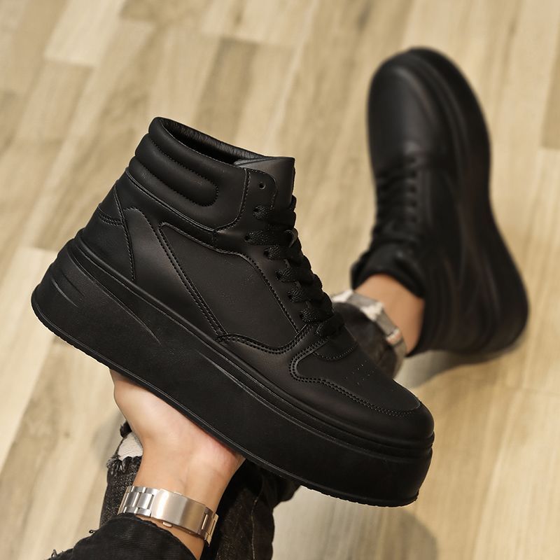 ฤดูร้อนรองเท้าผู้ชายเกาหลีรุ่นAll-Match CasualหนาSoled High-Topรองเท้าผ้าใบรองเท้าอินเทรนด์ภายในความ