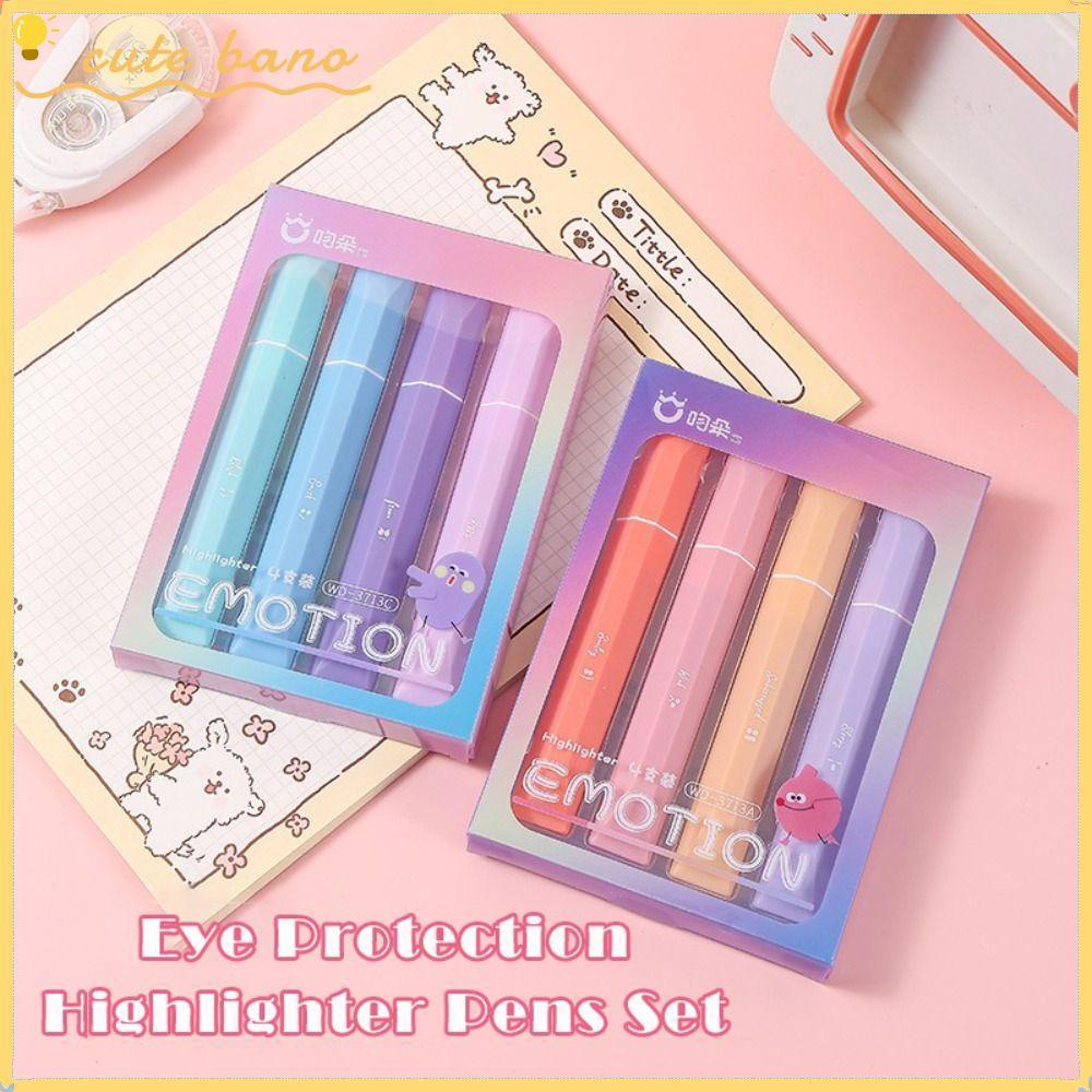 BANO Art Marker Pen, Dopamine Color Soft Head Highlighter Pen, Painting Graffiti Eye Protection Obli