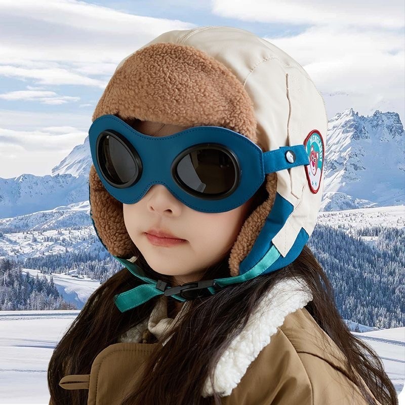 🕶️ หมวกนักบินพร้อมแว่นสายตาถอดได้! ปรับขนาดได้ 46-54 ซม. เนื้อผ้านุ่มอุ่นเป็นพิเศษ เหมาะสำหรับทั้งเด็กและผู้ใหญ่ - รูปที่ 6