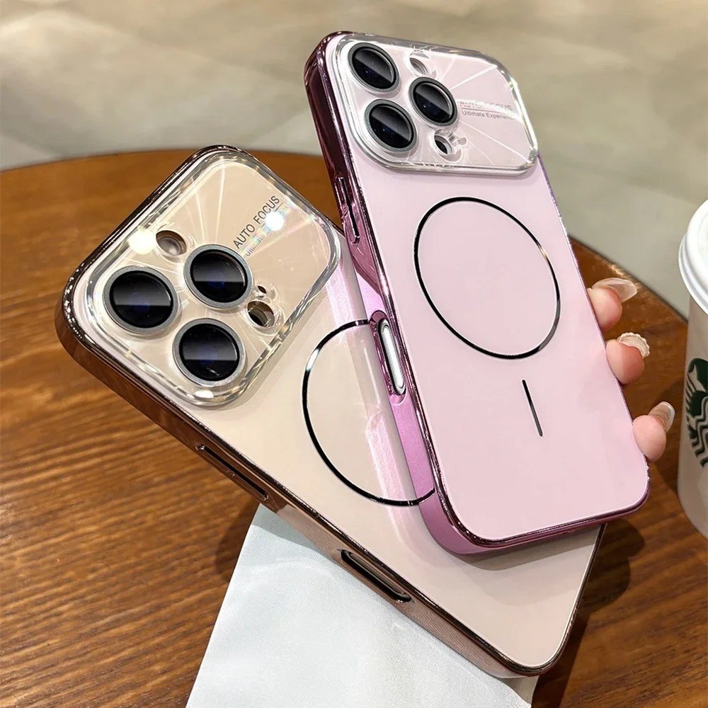 หรูหราเลเซอร์หน้าต่างขนาดใหญ่ N52 เคสโทรศัพท์แม่เหล็กสําหรับ ไอโฟน 17 11 12 13 14 15 16 มือโปร สูงสุ