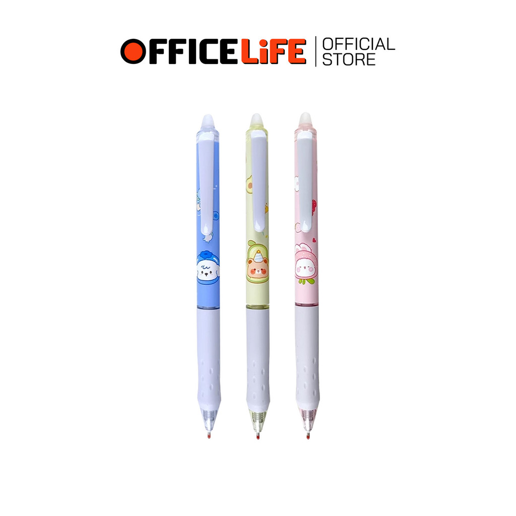 HORSE (ตราม้า) ปากกาเจลหมึกลบได้ ปากกาเจลลบได้ Erasable Pen  รุ่น H-381 ขนาด 0.5 mm ( 1 ด้าม คละลาย 