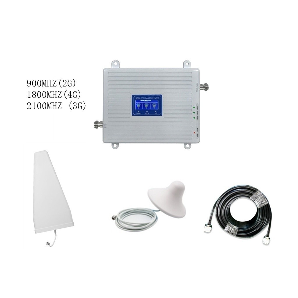 900mhz 1800mhz 2100mhz cell phone signal booster triband signal booster 2G 3G 4G cellular amplifier 