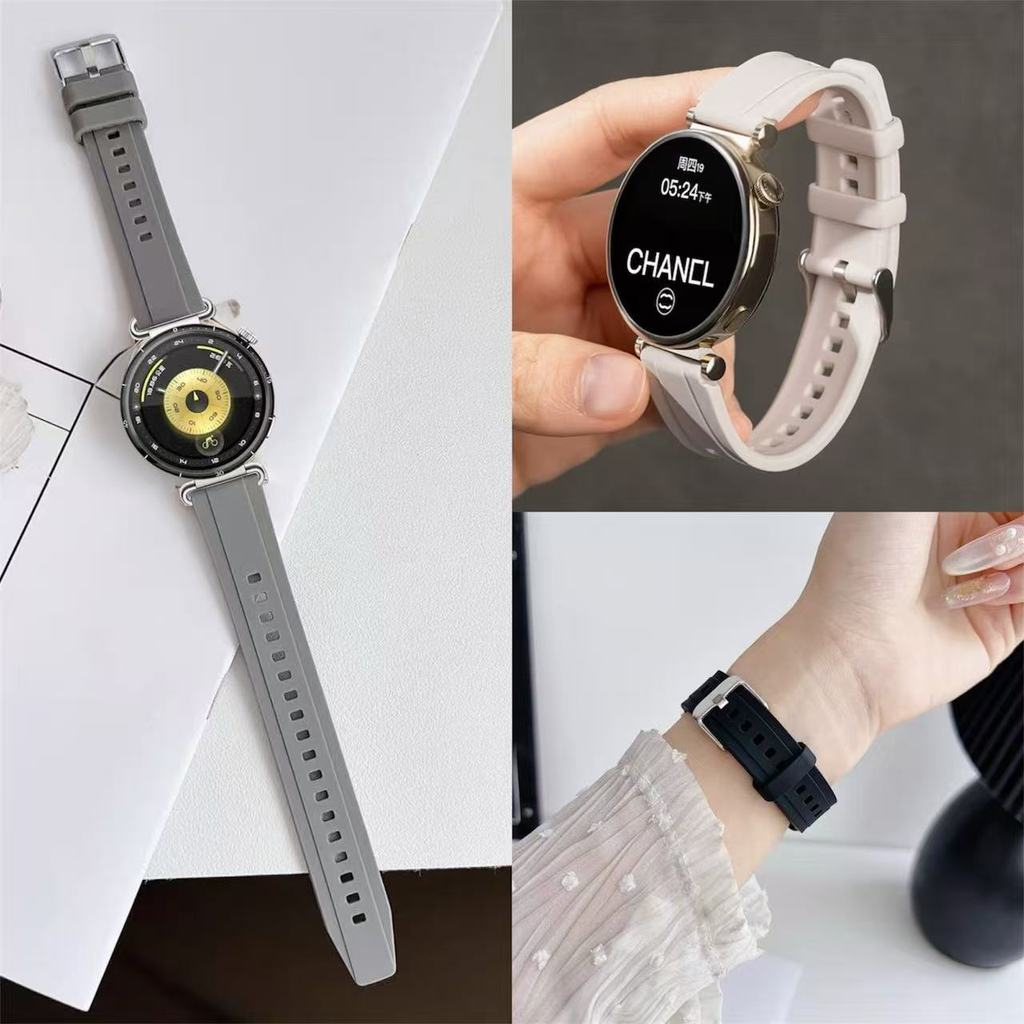 สายนาฬิกา huawei gt4ตัวเรือน(41mm) Gt5 ตัวเรือน(41mm) Gt6ตัวเรือน(41mm)สายชิลิโคนสายกว้าง18mm
