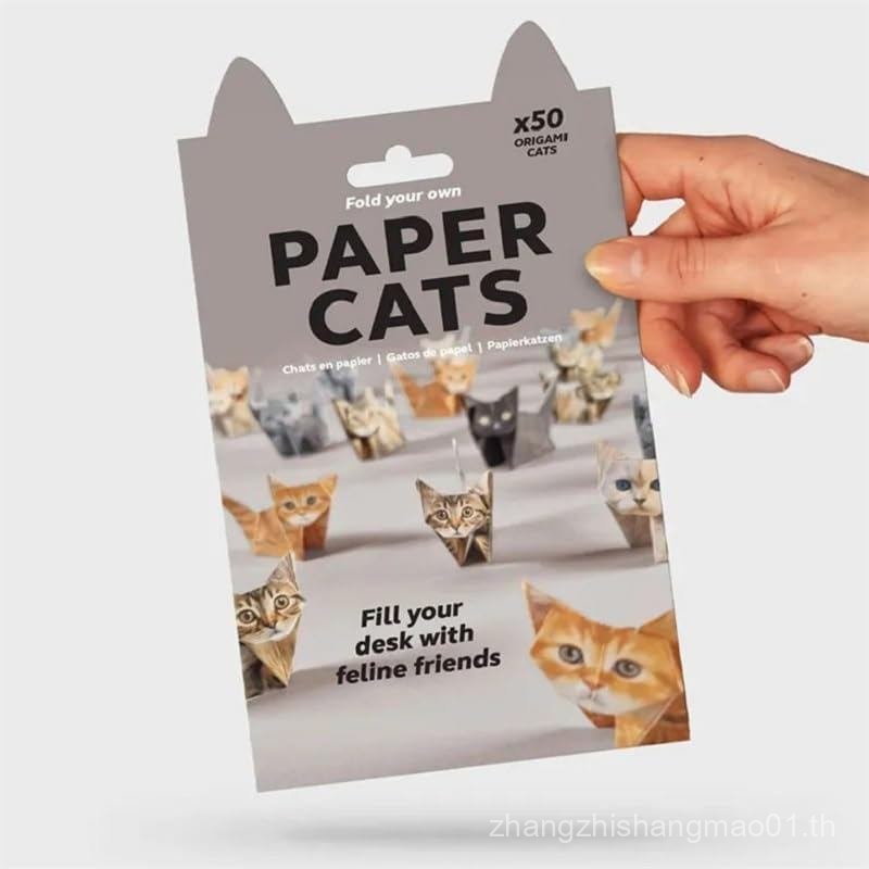 Hi-Y2Kgirls 3D Origami ชุด, DIY กระดาษแมว Origami ชุด, Papercraft Kit 3D Handmade Origami กระดาษสําห