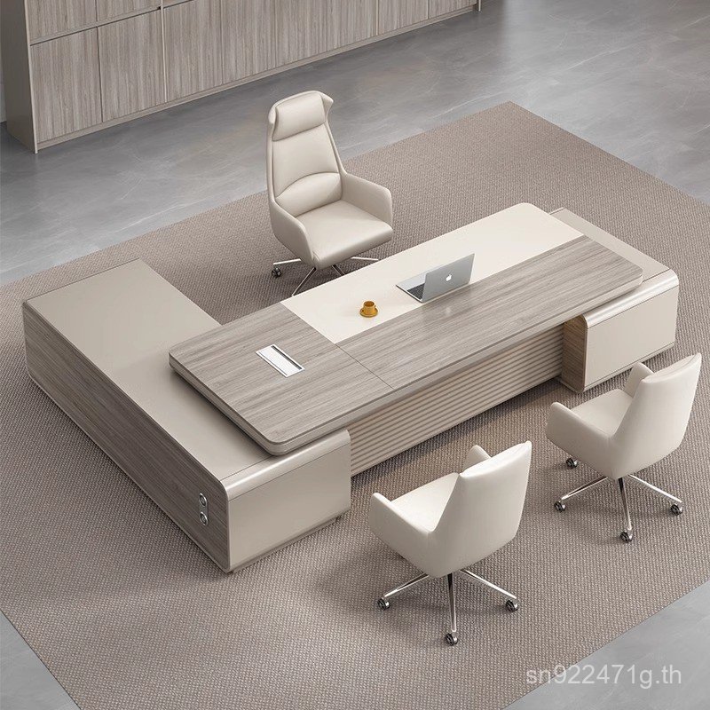 Manager Big Boss โต๊ะโต๊ะเก้าอี้ Office Boss โต๊ะใหม่จีนผสมโมเดิร์น President Supervisor เฟอร์นิเจอร