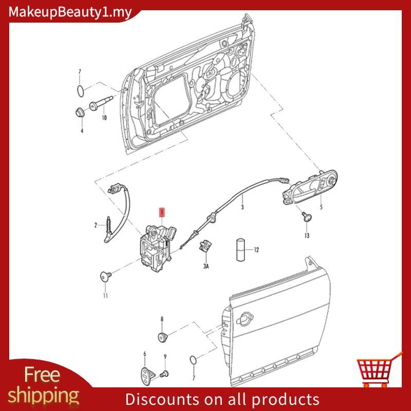 5K2 837 016 B 5K2837016บี 5เค2837016H/J R ล็อคประตูสลัก Actuator กลไกกลางมอเตอร์สําหรับ Audi Q3 Q5 A