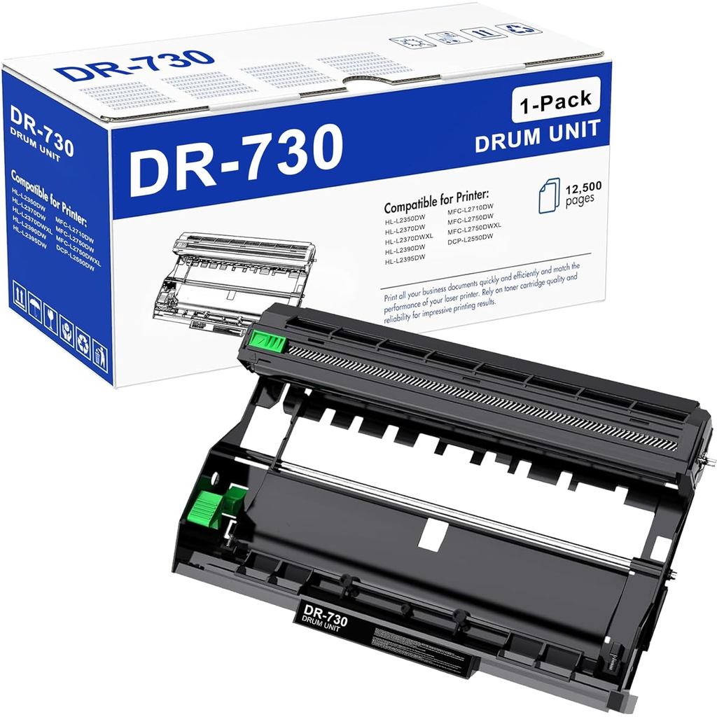DR730 การเปลี่ยนหน่วยดรัมสําหรับเครื่องพิมพ์ Brother | หน่วยถ่ายภาพที่ให้ผลผลิตสูงเข้ากันได้กับ MFC-
