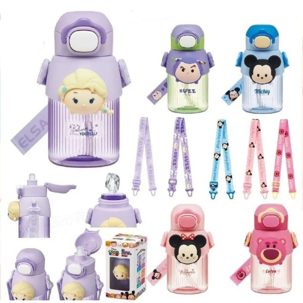 Skater กระติกน้ำหลอดดูด มีตัวการ์ตูนมาสคอต 3D - Straw bottle with mascot ขนาด 590 ml.