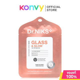 Dr.Niks Microbiome-Mixed Mask ดร.นิกส์ แผ่นมาสก์หน้าวีแกน 27ml (Glass&Glow/Plump&Firm/Acne Solution/Pore Tightening)
