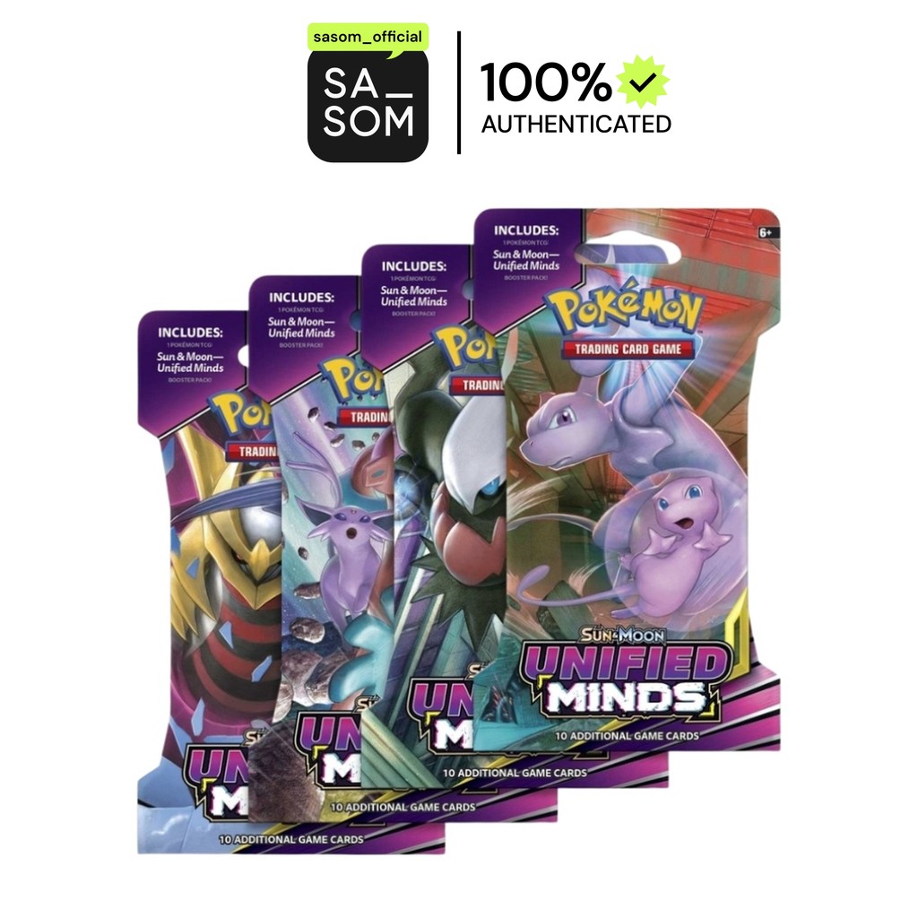 Pokemon Sun & Moon Unified Minds Sleeved Booster Pack (Random Art Package) (EN) | ของแท้ ตรวจสอบโดย SASOM