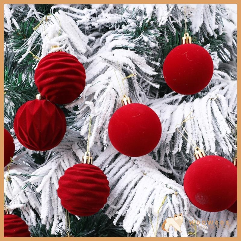 WOW 12 ชิ้นเครื่องประดับคริสต์มาส Textured และ Vibranted สี Assortment เสริมธีมแสดงวันหยุด