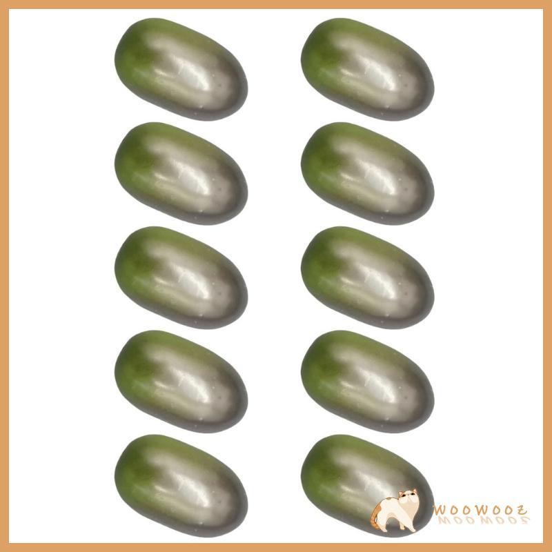 WOW 10PCS ประดิษฐ์ Olived รูปร่างเครื่องประดับน้ําหนักเบาที่สมจริงผลไม้ Props Party ตกแต่งตาราง Cent