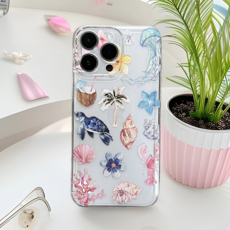 Underwater World เหมาะสําหรับเคสโทรศัพท์ iPhone เหมาะสําหรับ iPhone 16 Pro Max/17 Pro/15/14 Pro Max/