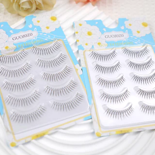 ขนตาปลอม Wispy ธรรมชาติรูปตัว U นํากลับมาใช้ใหม่แต่งหน้าตาเกาหลีการ์ตูน 5 คู่