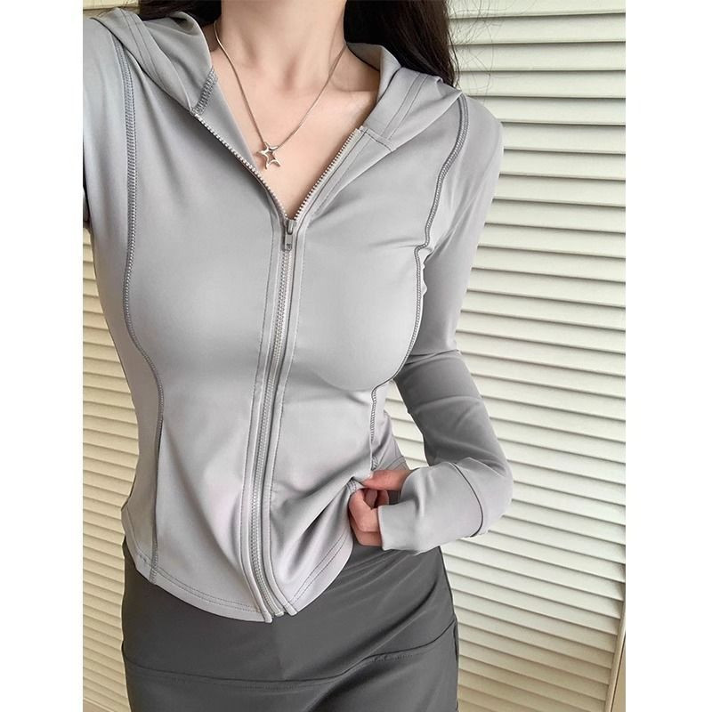 เสื้อแจ็คเก็ตกันแดดน้ำหนักเบาทรงเกาหลี สไตล์.slim-fit เหมาะสำหรับฤดูร้อน