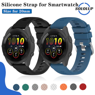20มม 22มม. สายซิลิโคน for Garmin Forerunner 165 55 158 570 42mm/vivoactive 5/Active /Bounce/VivoMove/Venu/approach