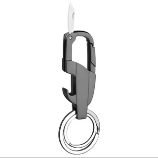 Multi-function พวงกุญแจที ่ เปิดขวดพวงกุญแจพับ Mini มีด Key แหวนผู ้ ชายเอวแขวน Simple ผู ้ ถือกุญแจรถ