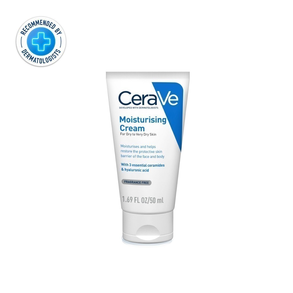 CERAVE Moisturizing Cream สําหรับผิวหน้าและผิวกาย สําหรับผิวแห้งมาก 50g