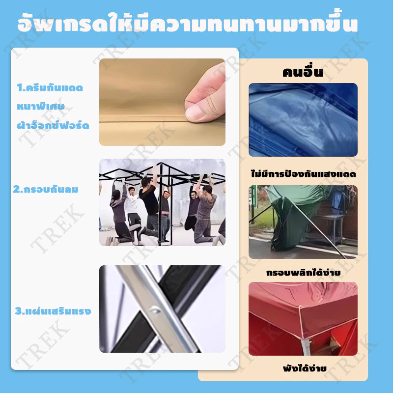 เต็นท์พับได้ พร้อมผ้าข้างใส 4 ด้าน thumbnail 8