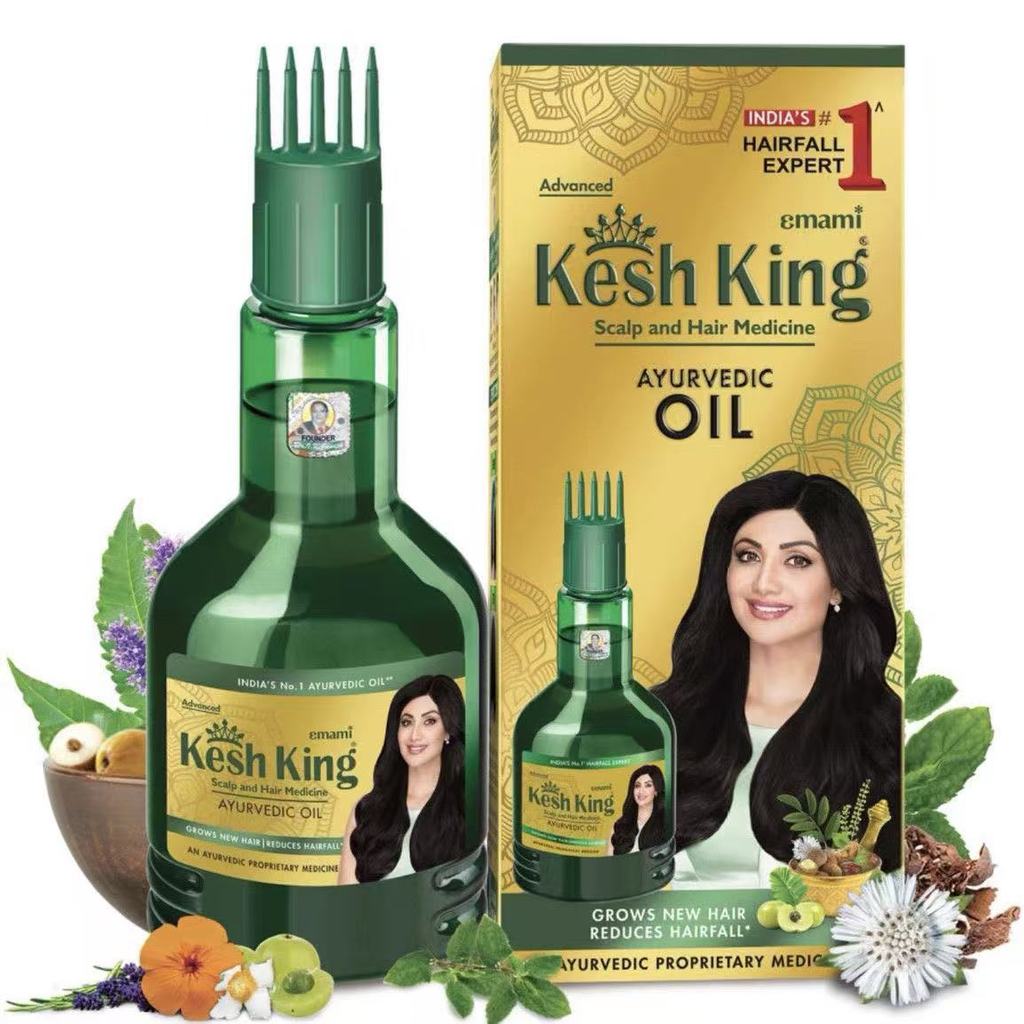Indian keshk Ayurveda anti-Fixing Hair Oily Odor Herbal Plant Hair Growth Essential Oil MLIndia kesh