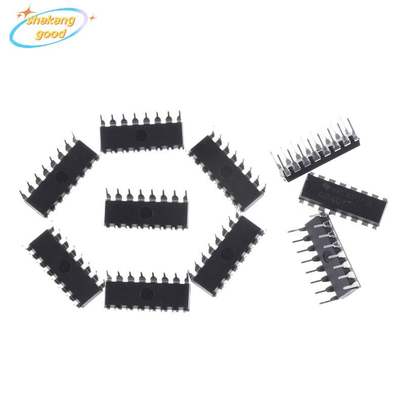SKTH 10PCS CD4017BE 4017 CD4017 Decade Counter Divider IC SKK