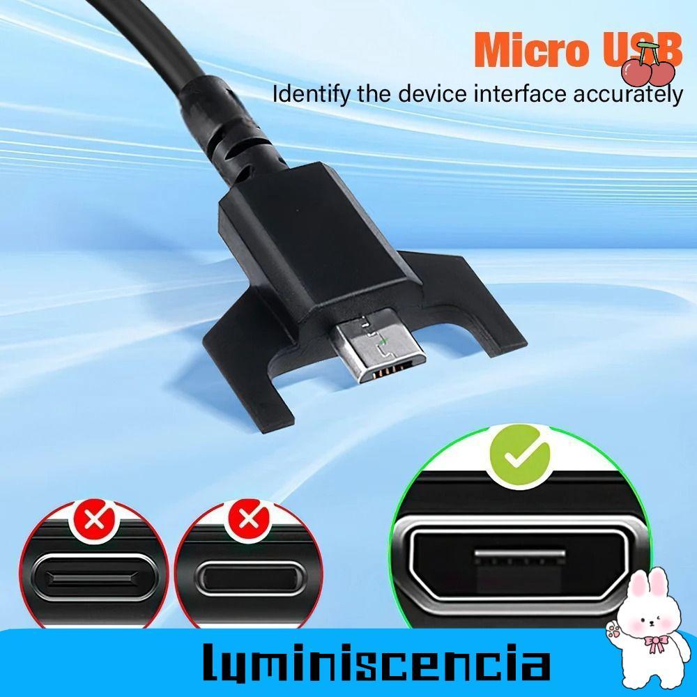LUMINESCIA สายชาร์จเมาส์, USB A to Micro 5V 1A สายไฟเมาส์, Fast CHARGING Universal Charger Wire สําห