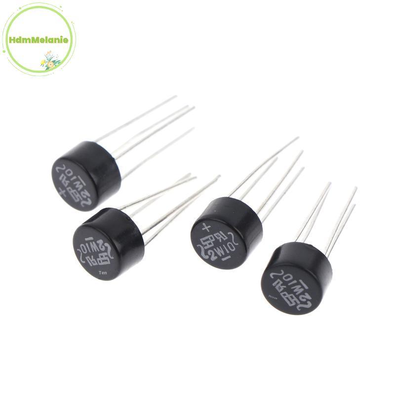 HDMM 10/20/30Pcs ใหม่ 2W10 2A/1000V ไดโอดสะพาน Rectifier รอบ Vridge Rectifier สะพาน Stack TH