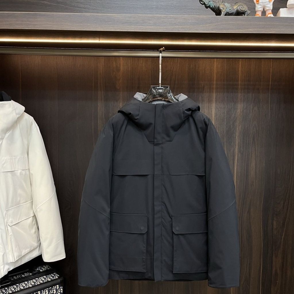 NIJT Zegna Winter Warm Outdoor Men's Waterproof Thickened Windproof Hooded Goose Down Jacket Coat