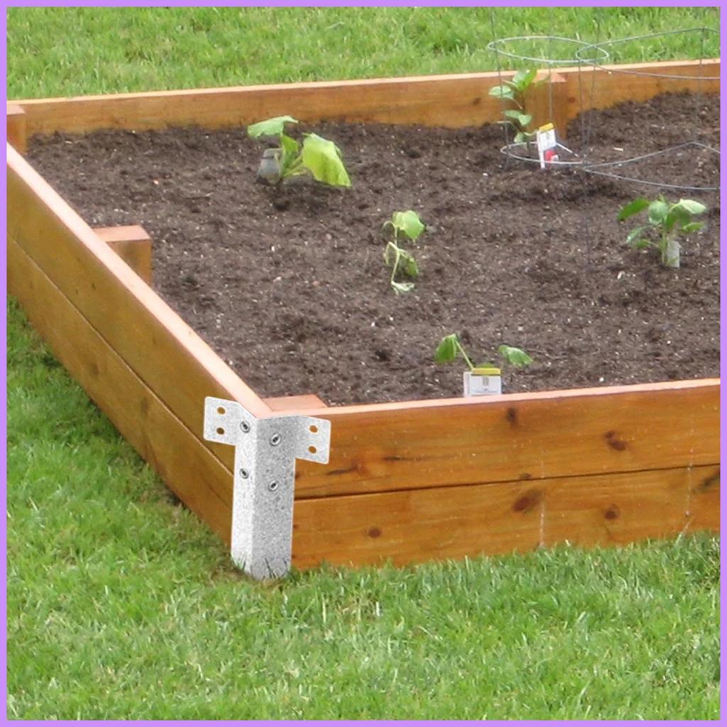 Stakes สําหรับทําสวน 10X โลหะ Sleeper Stake รั้วหยักโพสต์วงเล็บ Heavy Duty ขนาดเล็ก Sleeper Pile สํา