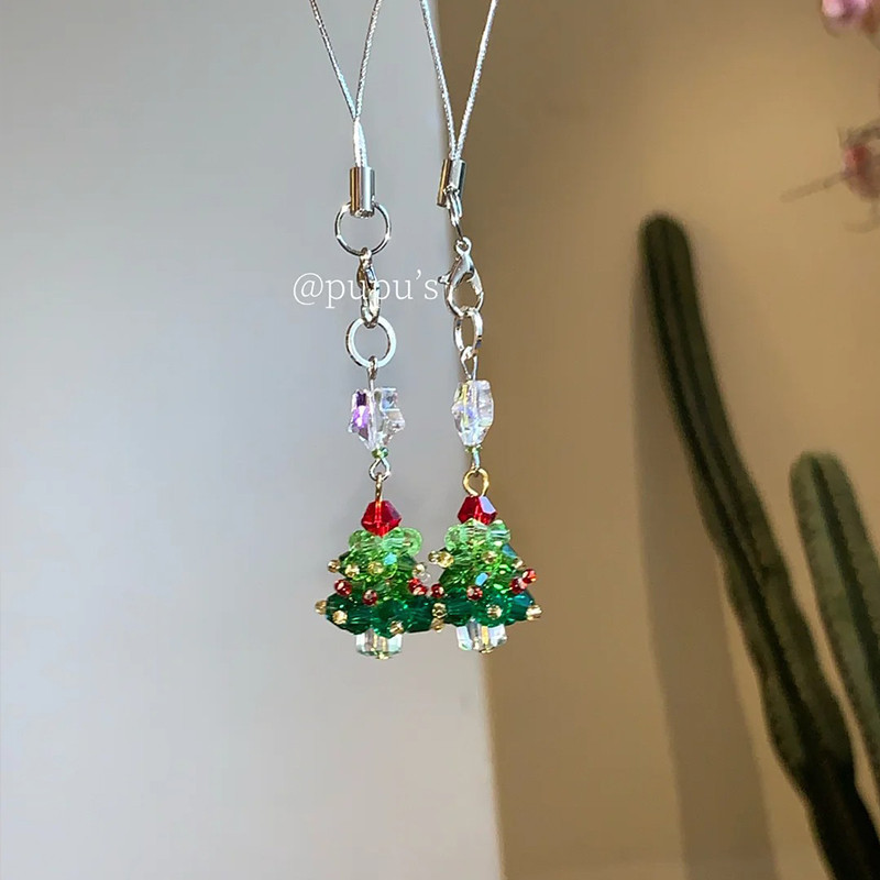 อุปกรณ์ประดับมือถือแบบสร้างสรรค์ลูกปัดโซ่ ทำมือ ขนาดเล็ก เหมาะสำหรับเป็นของขวัญในเทศกาลวันหยุด - รูปที่ 2