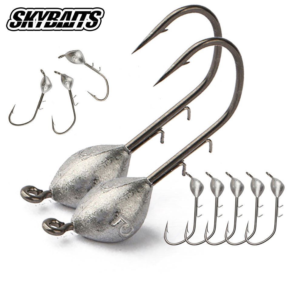 หัวจิ๊กมืออาชีพ SKYBAITS5 ชิ้น ตะขอช่องว่างกว้าง ใช้งานได้ดี
