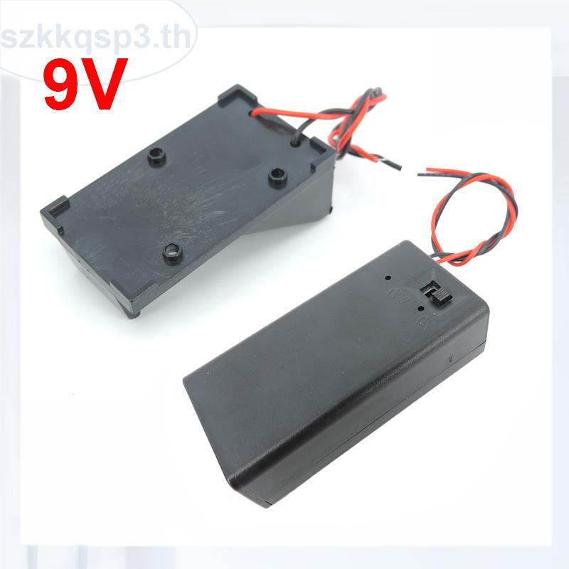 9 Volt Box Pack Power Toggle Black 9V Battery Holder พร้อมสวิตช์เปิด/ปิดหรือไม่มีฝาครอบ THK3