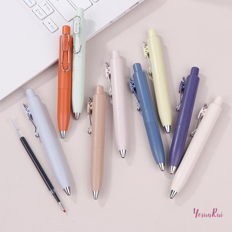 YosunRui] 0.5 มม.ปากกากระเป๋าไขมันหนาขนาดเล็ก Neutral Quick Dry กันน้ํา Uniball One Push แบบพกพาใหม่