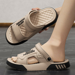 Sandal gaya pria yang modis cocok untuk dipakai keluar dan pantai anti selip lama harga terjangkau