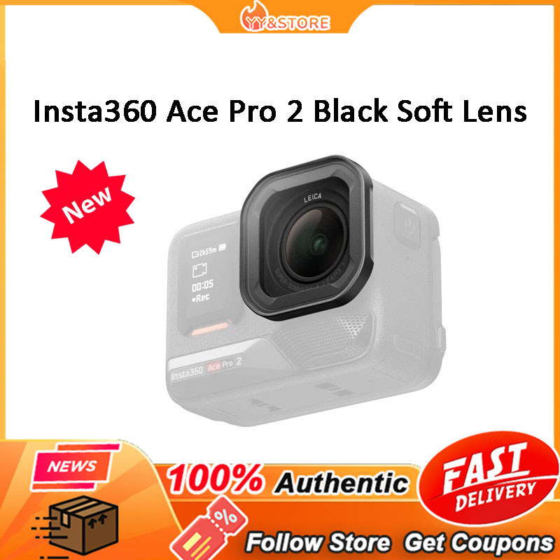 ต้นฉบับใหม่ Insta360 Ace Pro 2 เลนส์นุ่มสีดําสําหรับอุปกรณ์เสริมสําหรับกล้อง Ace Pro 2
