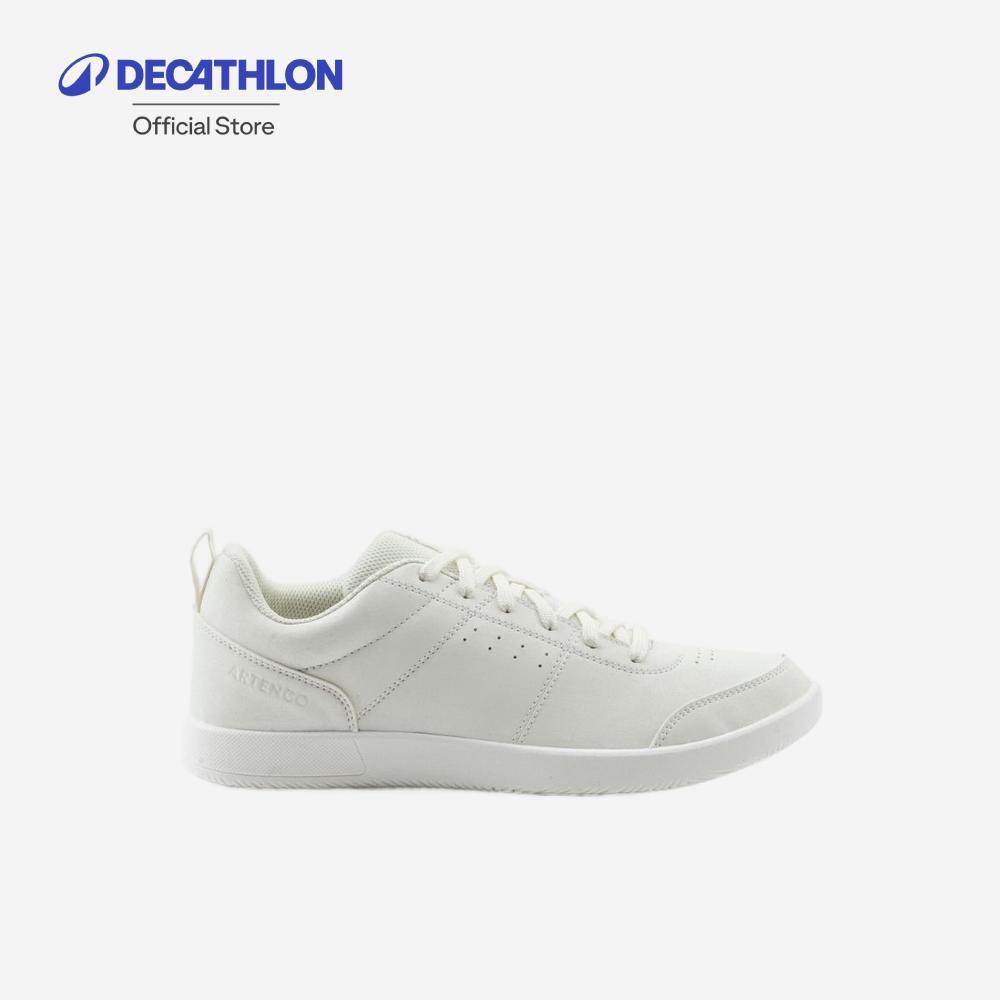 Decathlon Men'S Tennis Shoes รองเท้าเทนนิสผู้ชายสำหรับพื้นสนามหลายประเภท รุ่น Essential - White