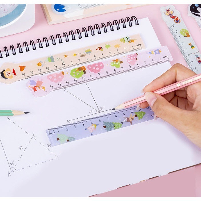 S0026 ไม้บรรทัด ลายการ์ตูน 15cm ไม้บรรทัดน่ารัก สำหรับนักเรียน เครื่องเขียนน่ารัก สุ่มลาย ของแจก - รูปที่ 5