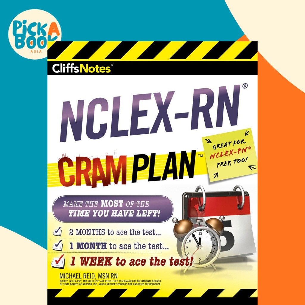 Cliffsnotes NCLEX-RN Cram Plan โดย Michael Reid (ฉบับ US ปกอ่อน)