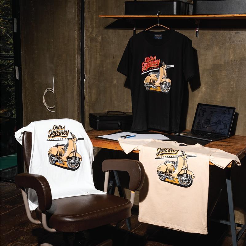 (พร้อมส่ง)เสื้อยืด LIFE IS JOURNEY งานสกรีน(มี 2 สี ดำ ขาว ) ใส่ได้ทั้งชายและหญิง - ผ้าคอตตอน