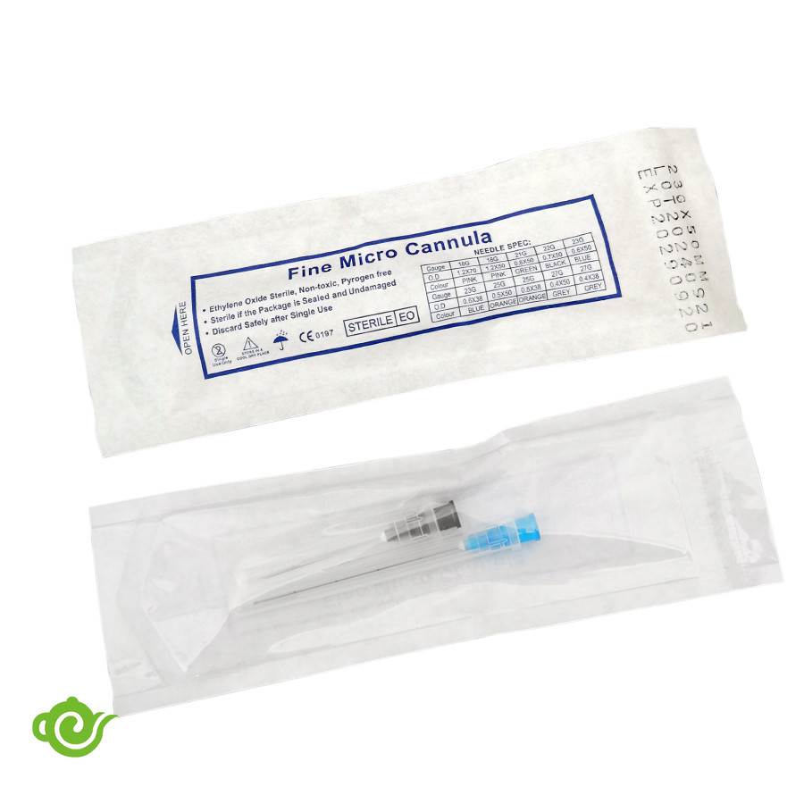 Blunt-tip Cannula สําหรับฟิลเลอร์ฉีด 18G 21G 22G 23G 25G 27G 30G กรดยูริกใบหน้าเติมจมูกเล็กน้อย blun