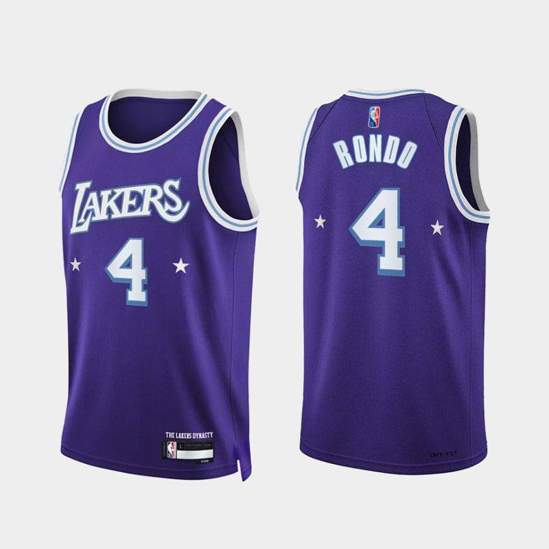 เสื้อแข่ง NBA City Edition ทีม Lakers แบบคลาสสิก มีลาย Westbrook, Bazemobe และ Rondo