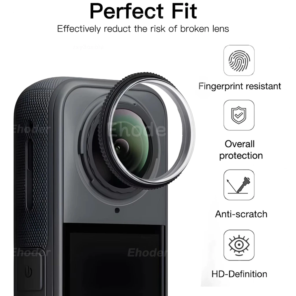 PC เลนส์ Guards Anti-Scratch ป้องกันหน้าจอสําหรับ Insta 360 X4Air X5 X4 X3 เลนส์กล้องฝาครอบไม่แก้วป้องกันฟิล์มสําหรับ Insta360X4Air Insta360X5/360X4/360X4/360X3 thumbnail 5