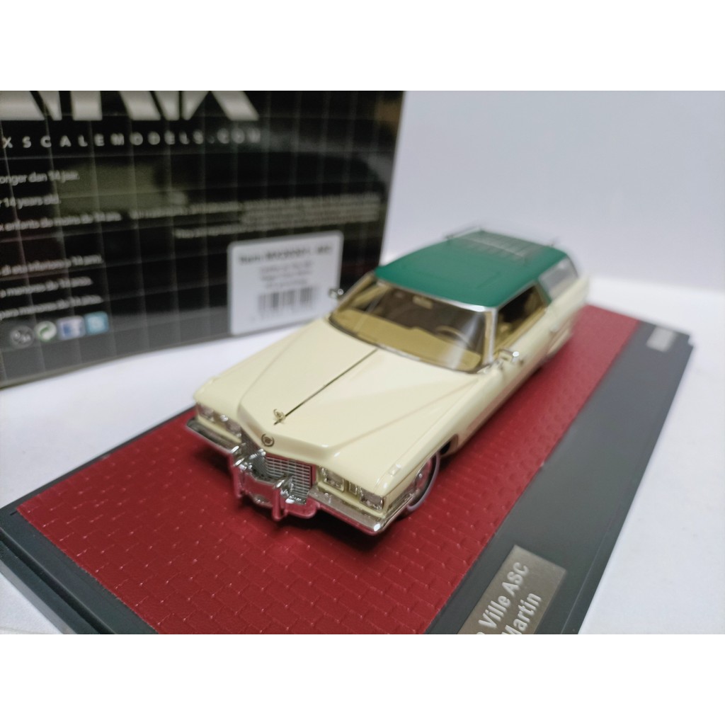 Matrix 1 43 Cadillac Station Car Model Cadillac deville ASC 1972 สีเบจสีเขียว