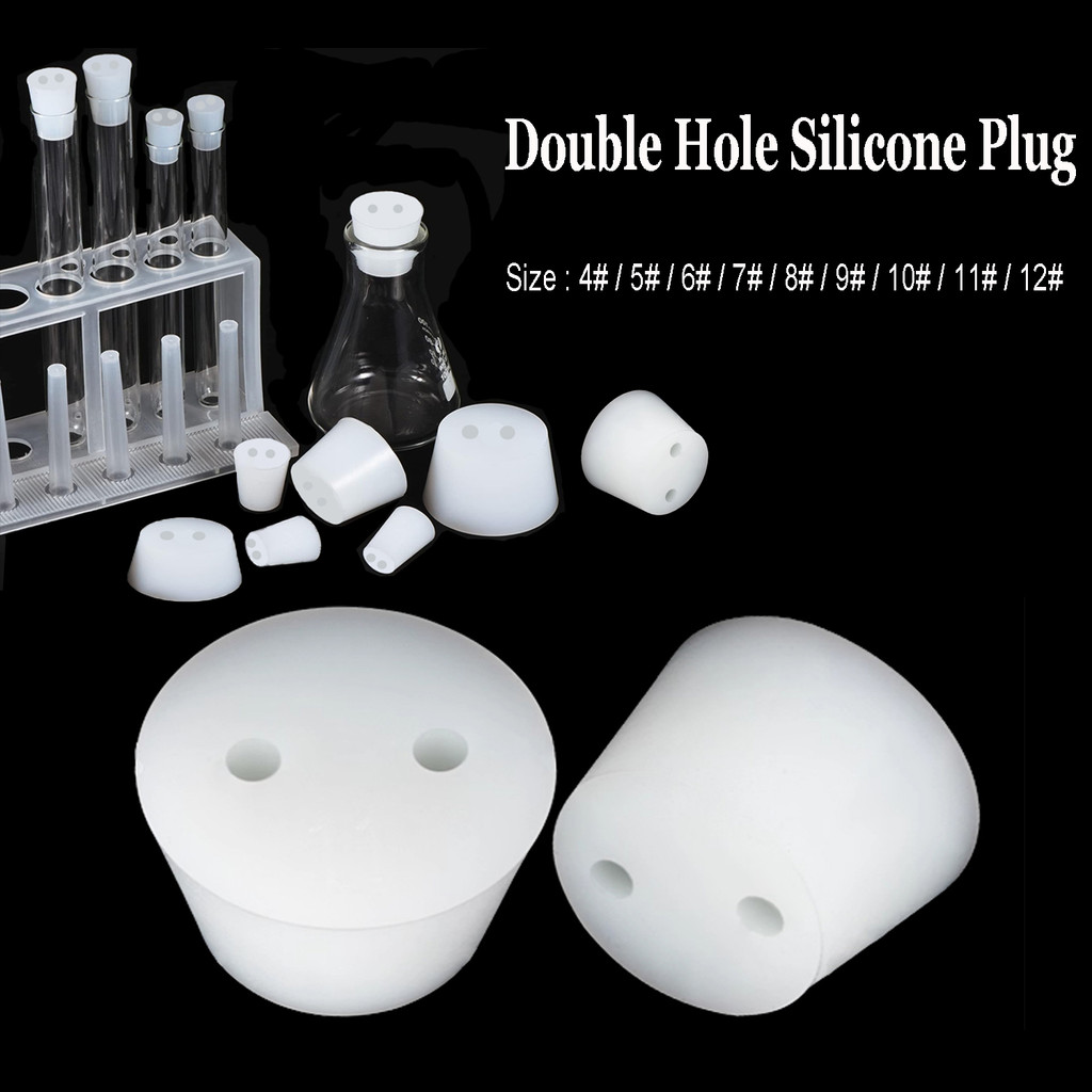 1PCS White Silicon Rubber Stopper, Tapered Lab Seal Plug, Rubber Plugs in Sizes 4#-12#